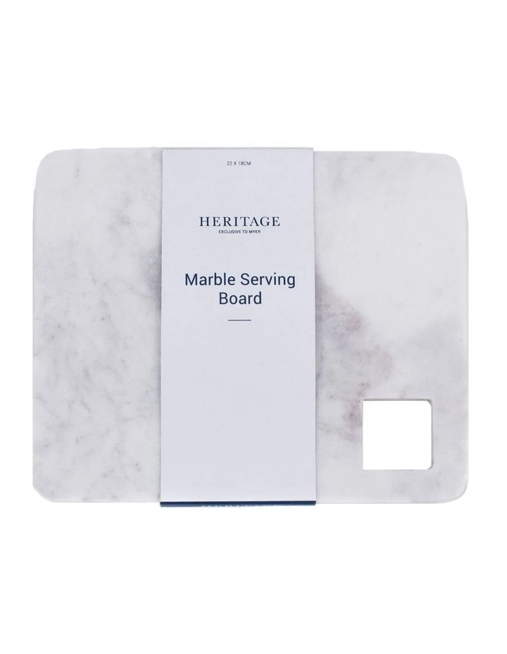 Heritage 22x18x1.5cm Marble Board White 1 Heritage 22x18x1.5cm Marble Board White