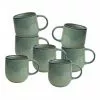 Salt&Pepper NAOKO Mug - 380ml - Pistachio - Set of 6