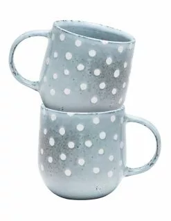 Salt&Pepper NAOKO Mug - 380ml - Polka Grey - Set of 6 -Dining Sales 779177800 4 720x928