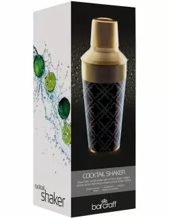 BarCraft Art Deco Gift Boxed 650ml Cocktail Shaker Silver -Dining Sales 781452820 3 720x928