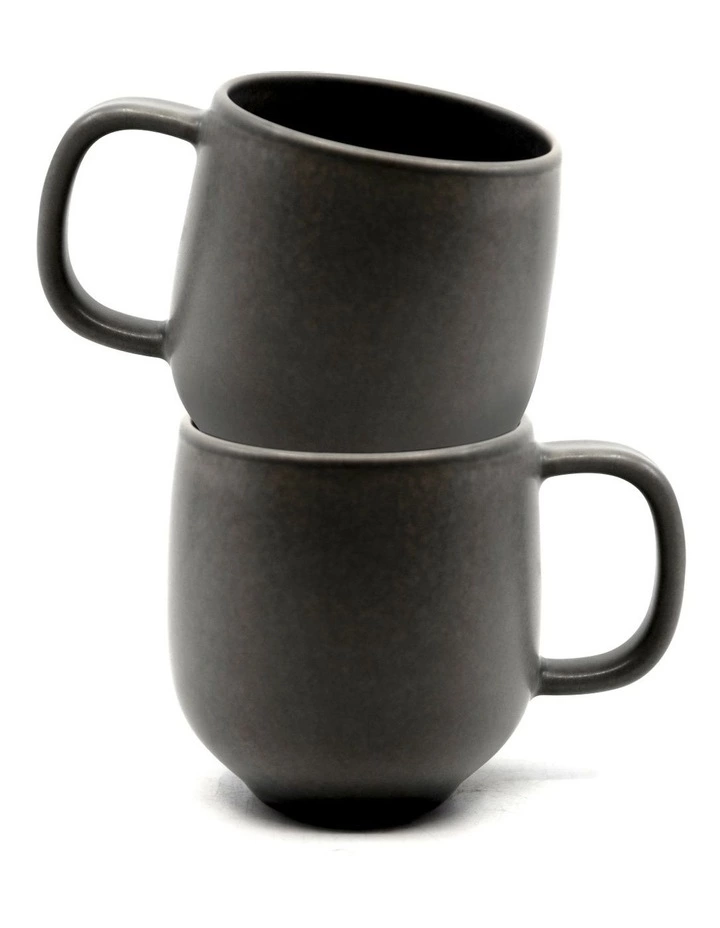 Salt&Pepper Hue 380ml Set of 6 Mug Black 4 Salt&Pepper Hue 380ml Set of 6 Mug Black - Image 4