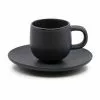 Salt&Pepper Hue Espresso Cup and Saucer Set 85ml/12cm - Black - Set of 6