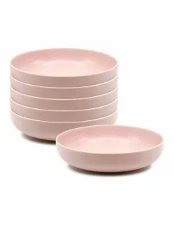 Salt&Pepper Hue 20cm Set of 6 Soup Bowl Pink