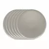 Salt&Pepper Hue 20cm Set of 6 Stoneware Side Plate Grey