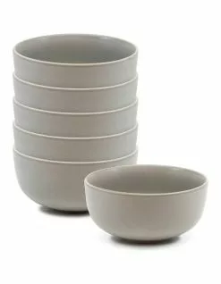 Salt&Pepper Hue Rice Bowl 12cm - Grey - Set of 6