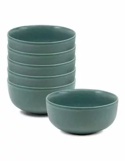 Salt&Pepper Hue Rice Bowl 12cm - Green - Set of 6