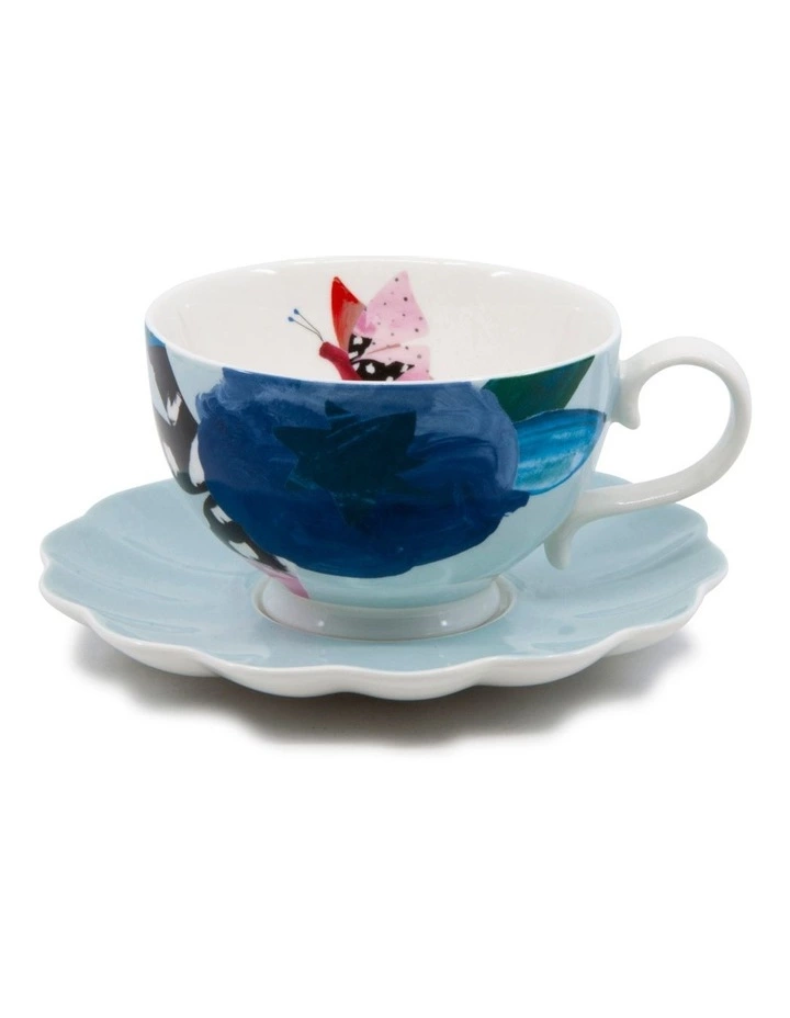 Salt&Pepper Willow Tea Cup & Saucer 240ml - Petal - Set of 6 2 Salt&Pepper Willow Tea Cup & Saucer 240ml - Petal - Set of 6 - Image 2