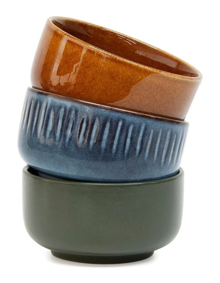 Salt&Pepper Osaka 3 Piece 10x5cm Bowl Set Natural 1 Salt&Pepper Osaka 3 Piece 10x5cm Bowl Set Natural