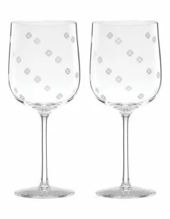 Kate spade new york Spade Clover Set of 2 Wine Glass