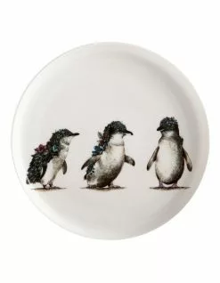 Maxwell & Williams Australian Families 20cm Penguin Parade Plate Gift Boxed White