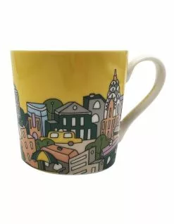 Maxwell & Williams Megan McKean Cities New York 430ml Mug Gift Boxed Yellow