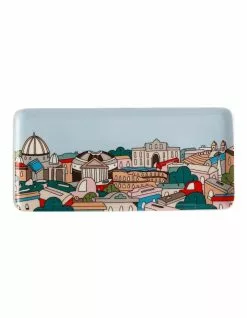 Maxwell & Williams Cities 25x12cm Rome Rectangle Plate Gift Boxed Blue