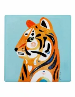 Maxwell & Williams Pete Cromer Wildlife Ceramic 9.5cm Tiger Square Coaster
