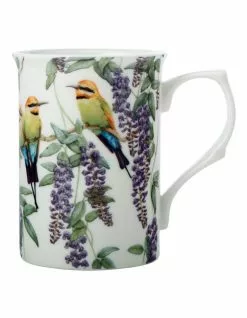 Maxwell & Williams Botanic Gardens Victoria Garden Friends 300ml Rainbow Bee-eater Mug Gift Boxed White