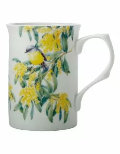 Maxwell & Williams Botanic Gardens Victoria Garden Friends 300ml Robin Mug Gift Boxed White
