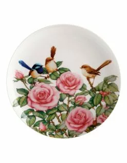 Maxwell & Williams Gardens Victoria Garden Friends 20cm Wren Plate Gift Boxed White