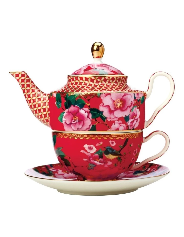Maxwell & Williams Teas & C's Silk Road 380ml Teapot Tea for One with Infuser Red 1 Maxwell & Williams Teas & C's Silk Road 380ml Teapot Tea for One with Infuser Red