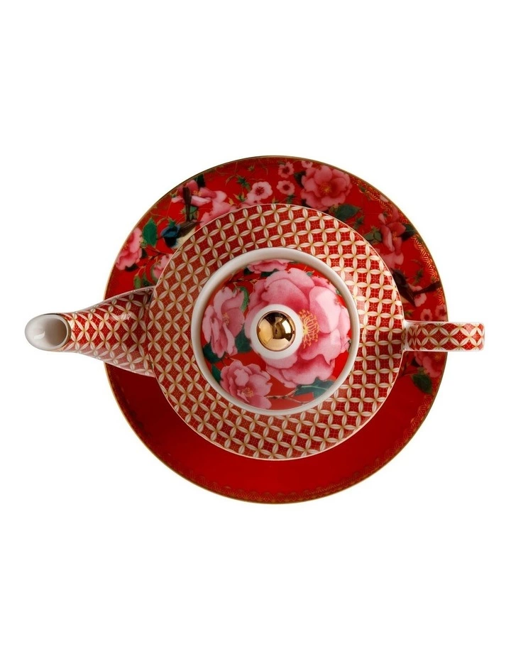 Maxwell & Williams Teas & C's Silk Road 380ml Teapot Tea for One with Infuser Red 3 Maxwell & Williams Teas & C's Silk Road 380ml Teapot Tea for One with Infuser Red - Image 3