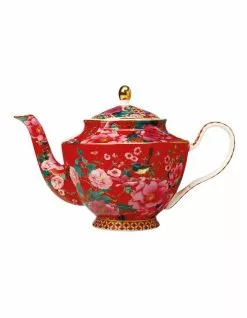 Maxwell & Williams Teas & C's Silk Road 1L Teapot Tea for One with Infuser Red