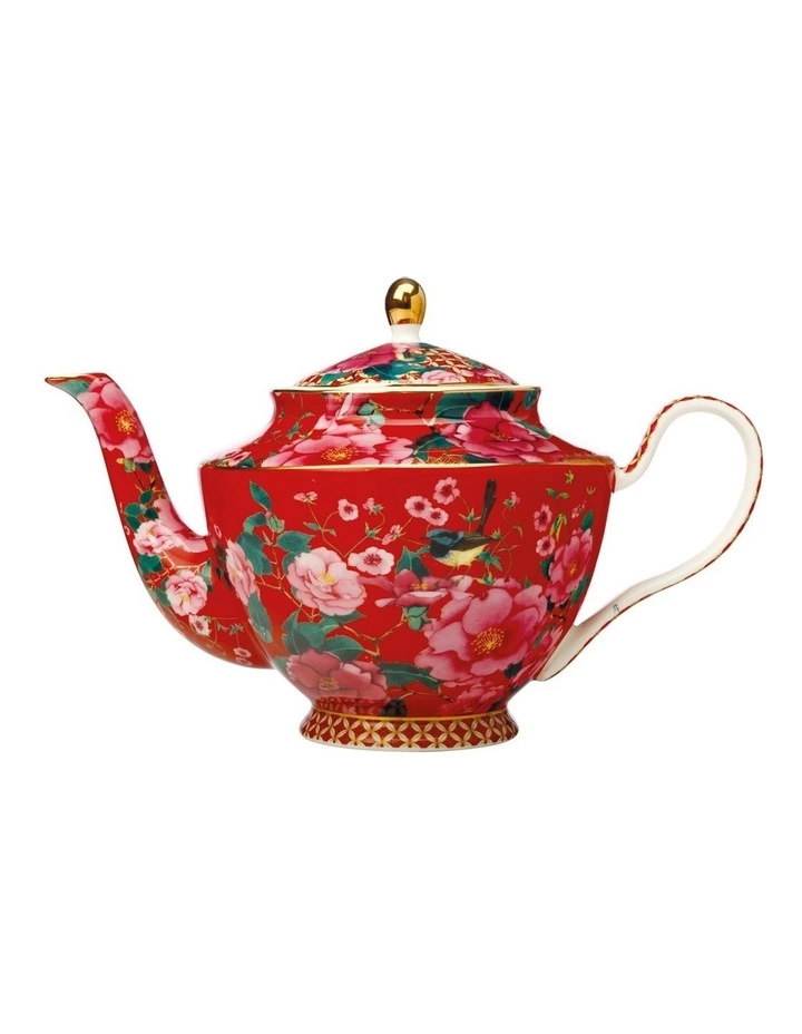 Maxwell & Williams Teas & C's Silk Road 1L Teapot Tea for One with Infuser Red 1 Maxwell & Williams Teas & C's Silk Road 1L Teapot Tea for One with Infuser Red