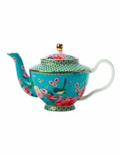 Maxwell & Williams Teas & C's Silk Road 500ml Teapot Tea for One with Infuser Aqua