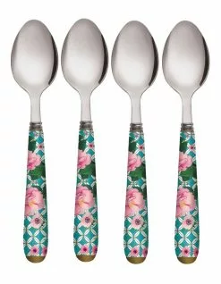 Maxwell & Williams Teas & C's Silk Road Set of 4 Teaspoon Aqua