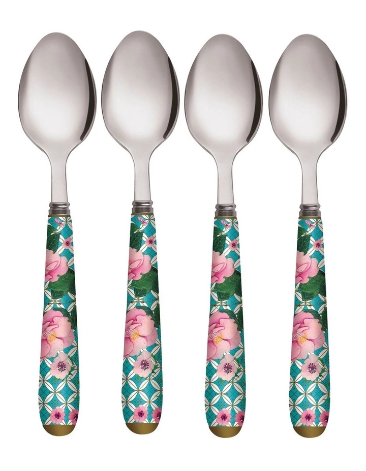 Maxwell & Williams Teas & C's Silk Road Set of 4 Teaspoon Aqua 1 Maxwell & Williams Teas & C's Silk Road Set of 4 Teaspoon Aqua