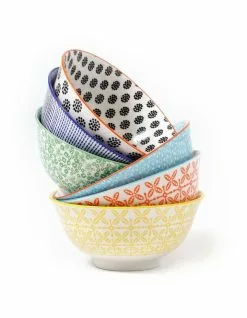 Cooper & Co Set of 6 Ceramic Viola 15cm Bowls Large