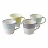Royal Doulton 1815 Tapas 400ml Set of 4 Mugs Assorted Cool Colours