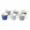 Royal Doulton Pacific 400ml Set of 6 Mixed Mugs Multicolour Blues