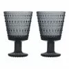 IITTALA Kastehelmi Universal Glass Set of 2 Dark Grey