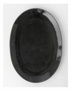 Australian House & Garden Esperance 34.5x24.5cm Oval Platter Charcoal -Dining Sales 799322140 3 720x928