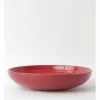 Heritage Avenue Shallow Serving Bowl Crimson