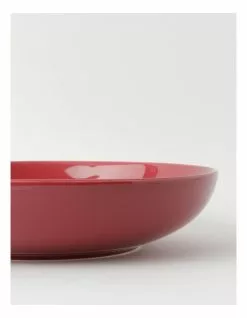 Heritage Avenue Shallow Serving Bowl Crimson -Dining Sales 799332490 3 720x928