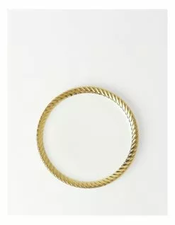 Heritage Gold Rope Side Plate White