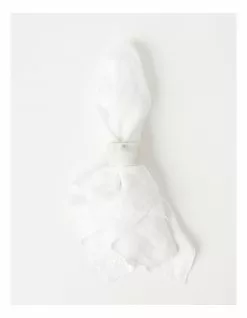 Heritage Marble Napkin Rings White 4 Pack