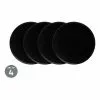Maxwell & Williams Caviar High Rim Plate 24.5cm Black Set of 4