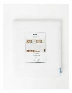 Heritage Elizabeth Hemstitch Tablecloth In White -Dining Sales 802173880 3 720x928