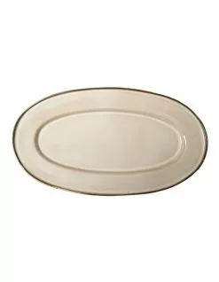 Jamie Oliver Flat Rim Reactive Large Serving Platter - Taupe