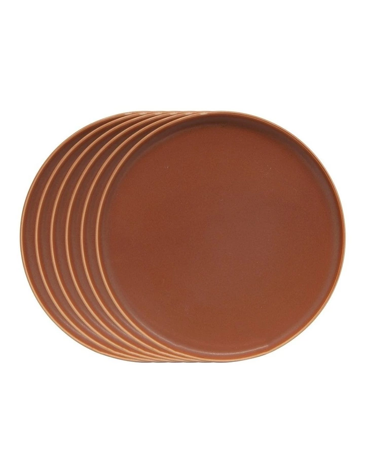 Salt&Pepper Hue Side Plate - Rust - Set of 6 - 20cm 1 Salt&Pepper Hue Side Plate - Rust - Set of 6 - 20cm