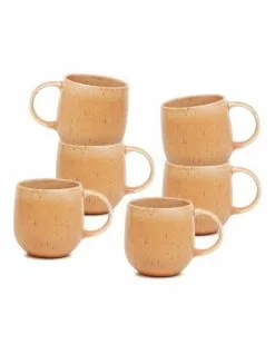 Salt&Pepper Naoko Mug - 380ml - Orange - Set of 6