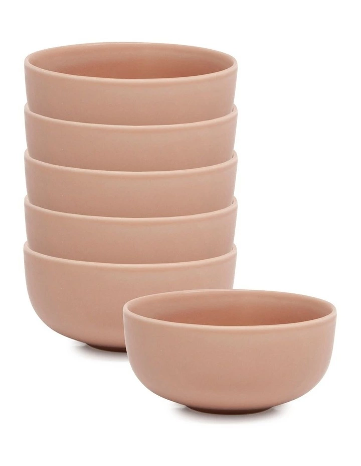 Salt&Pepper Hue Rice Bowl - Blush - Set of 6 - 12cm 1 Salt&Pepper Hue Rice Bowl - Blush - Set of 6 - 12cm