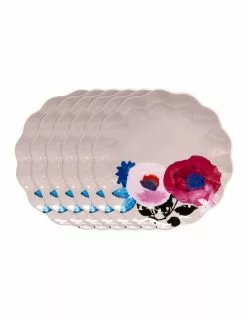 Salt&Pepper Willow Plate - 20cm - Peony - Set of 6