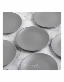 Cooper & Co 21cm Annisa Side Plate Set Of 6 Grey -Dining Sales 810175420 4 720x928