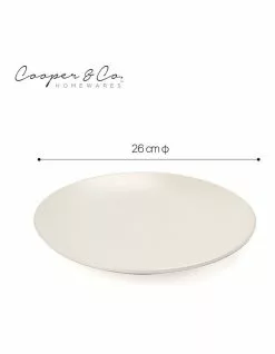 Cooper & Co 26cm Annisa Dinner Plate Set Of 6 Ivory -Dining Sales 810175690 3 720x928