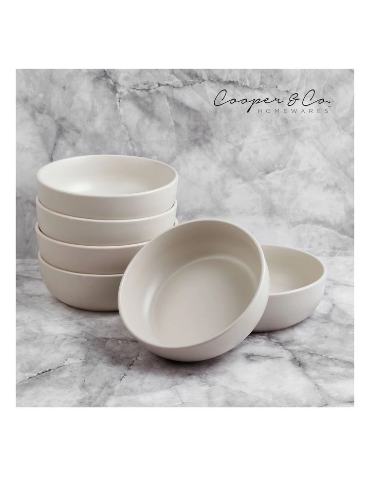 Cooper & Co 18cm Annisa Bowl Set Of 6 Ivory 2 Cooper & Co 18cm Annisa Bowl Set Of 6 Ivory - Image 2