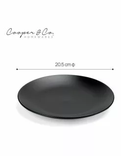 Cooper & Co 21cm Annisa Side Plate Set Of 6 Black 6 Cooper & Co 21cm Annisa Side Plate Set Of 6 Black -Dining Sales 810176140 3 720x928