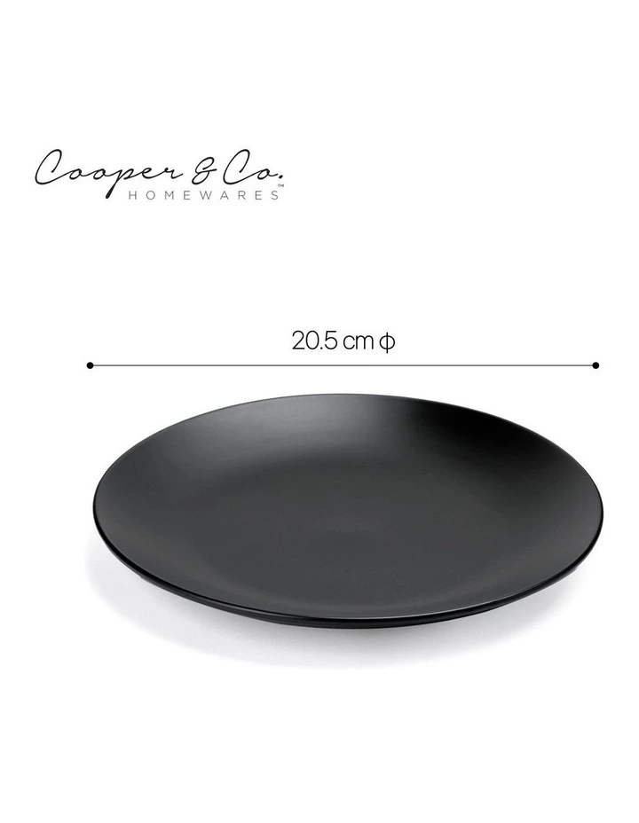 Cooper & Co 21cm Annisa Side Plate Set Of 6 Black 3 Cooper & Co 21cm Annisa Side Plate Set Of 6 Black - Image 3