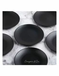 Cooper & Co 21cm Annisa Side Plate Set Of 6 Black 7 Cooper & Co 21cm Annisa Side Plate Set Of 6 Black -Dining Sales 810176140 4 720x928