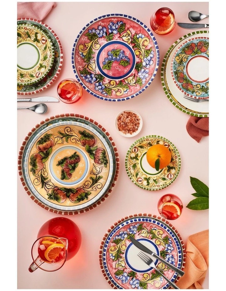 Maxwell & Williams Ceramica Salerno Pomegranates 31cm Round Platter 2 Maxwell & Williams Ceramica Salerno Pomegranates 31cm Round Platter - Image 2